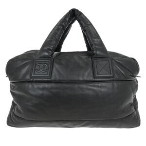 Chanel Calfskin Coco Cocoon Boston Bag Black